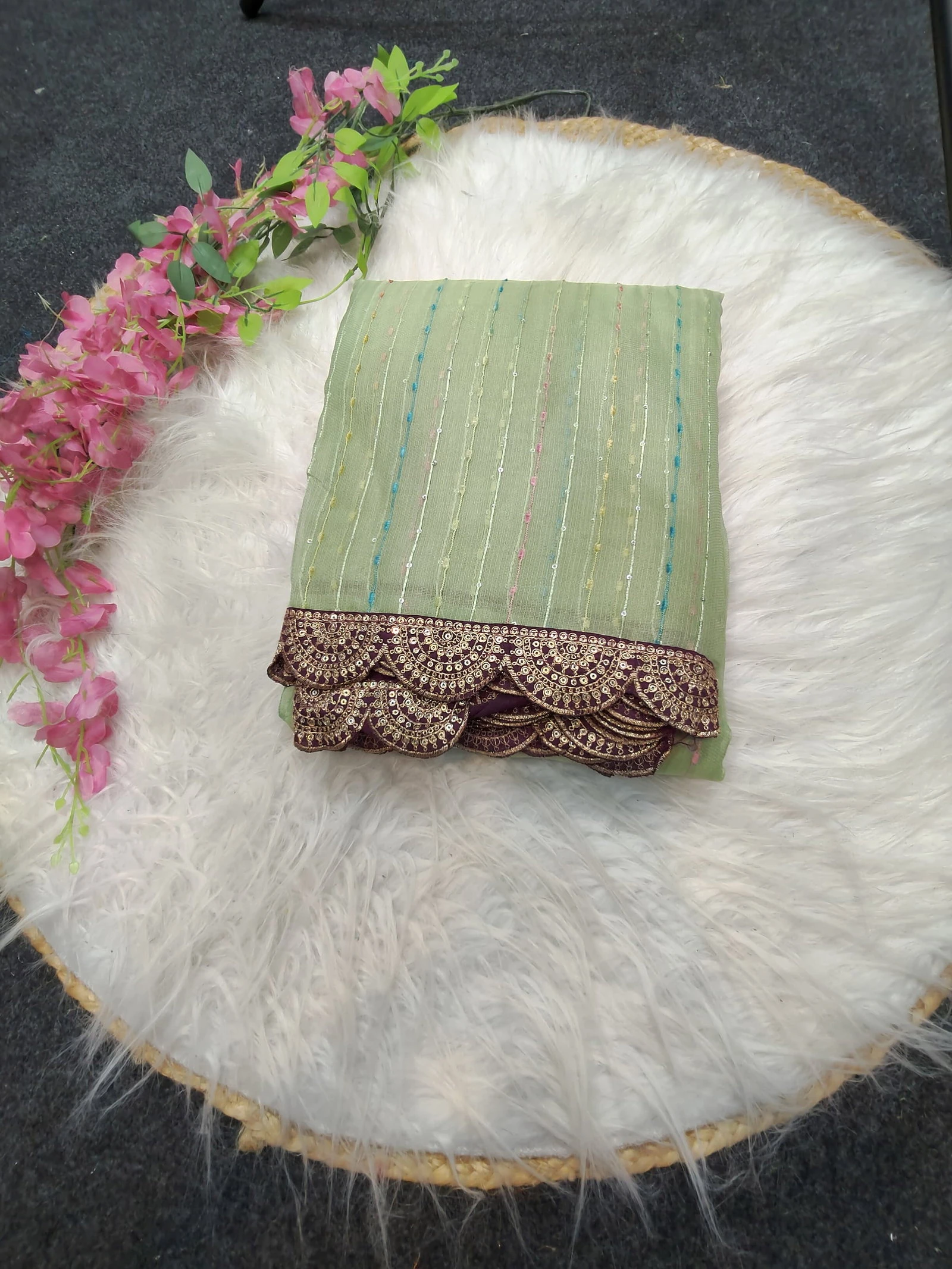 Aab Ne Gopi Tissue Net Festival Wear Saree Collection