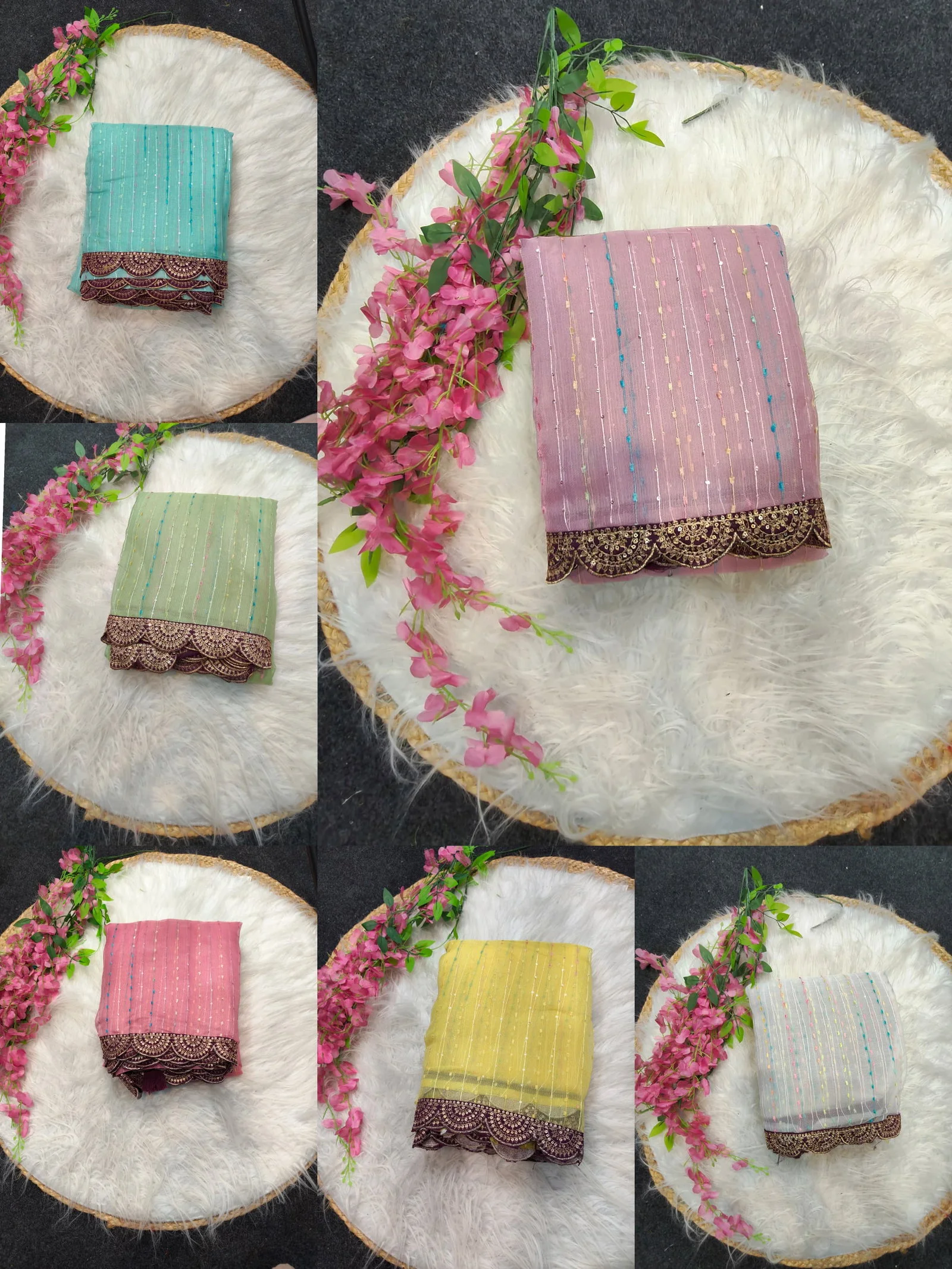 Aab Ne Gopi Tissue Net Festival Wear Saree Collection