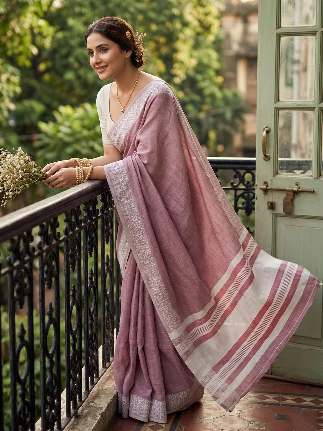 Ast Linen Looms Vol 2 Linen Cotton Fancy Saree Collection