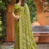 Kashvi Tanya Vol 1 Dull Moss Viscose Saree Collection
