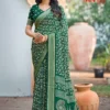 Kashvi Tanya Vol 1 Dull Moss Viscose Saree Collection