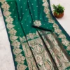 Mb 142 Soft Banarasi Silk Zari Weaving Traditional Wear Sarees