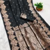 Mb 142 Soft Banarasi Silk Zari Weaving Traditional Wear Sarees