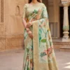 Mb New 01 Dola Banarasi Digital Floral Printed Saree Collection