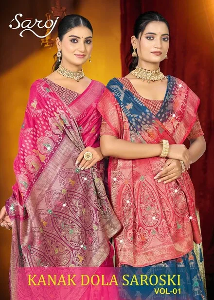 Saroj Kanak Dola Saroski Vol 1 Soft Dola Silk Saree Collection