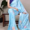 Taraa L 7003 Satin Silk Printed Saree Collection