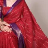 Taraa L 7029 Red Color Crepe Zari Weaving Fancy Saree