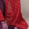 Taraa L 7029 Red Color Crepe Zari Weaving Fancy Saree