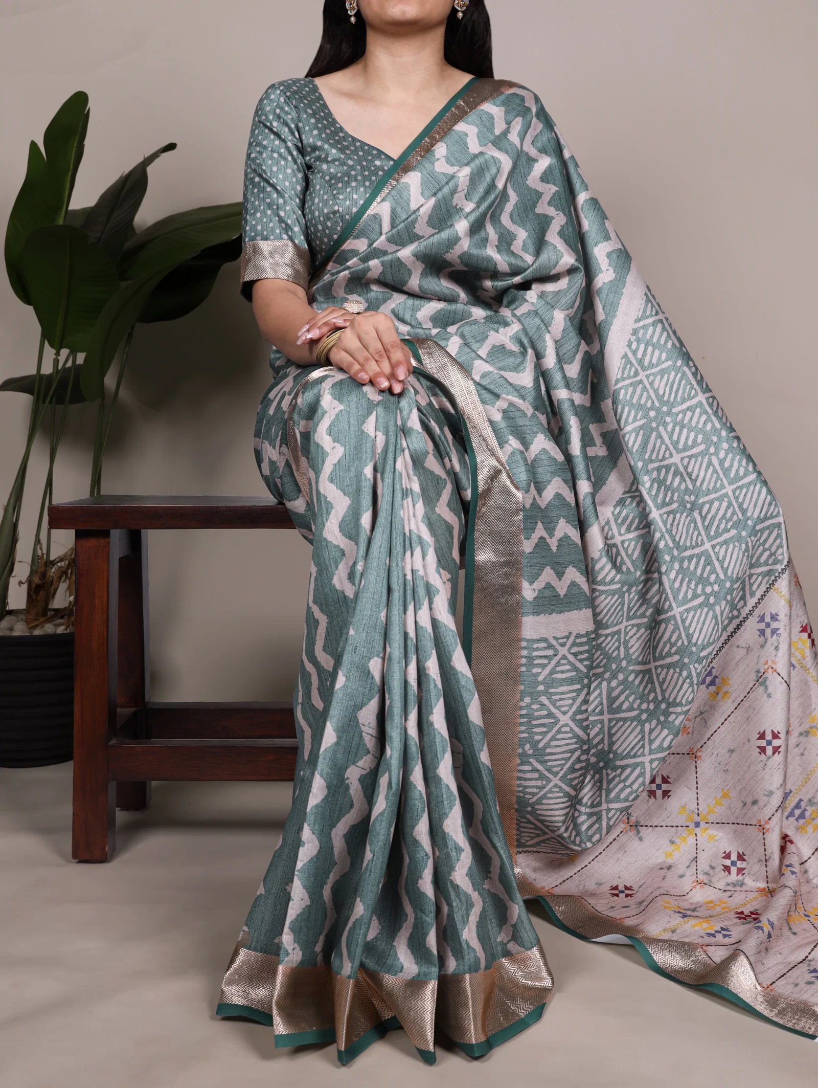 Taraa L 7044 Tasar Silk Printed Saree Collection