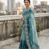 Vt 843 T Padding Chinon Silk Zari Thread Party Wear Saree Collection