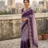 Vt 843 T Padding Chinon Silk Zari Thread Party Wear Saree Collection